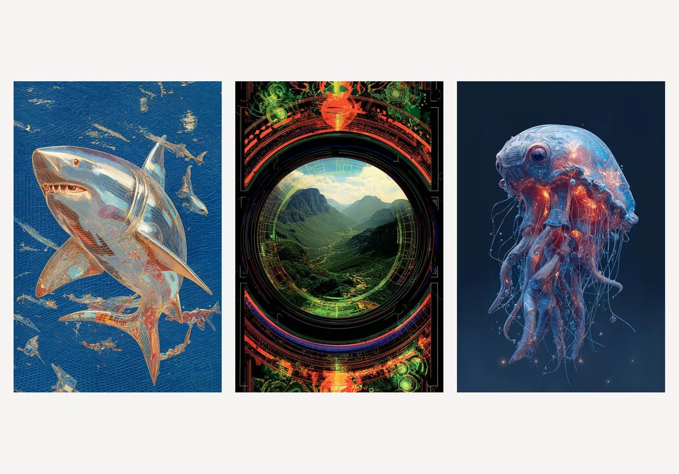 Surreal Ocean — Set of 3