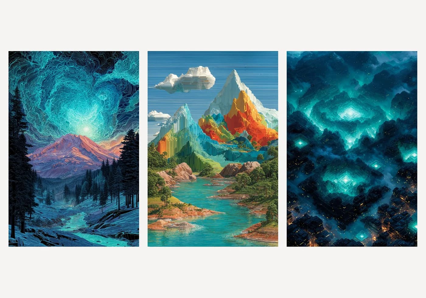 Cosmic Landscapes — Set of 3