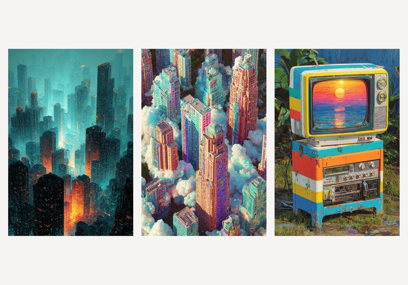 Retro Futurism — Set of 3